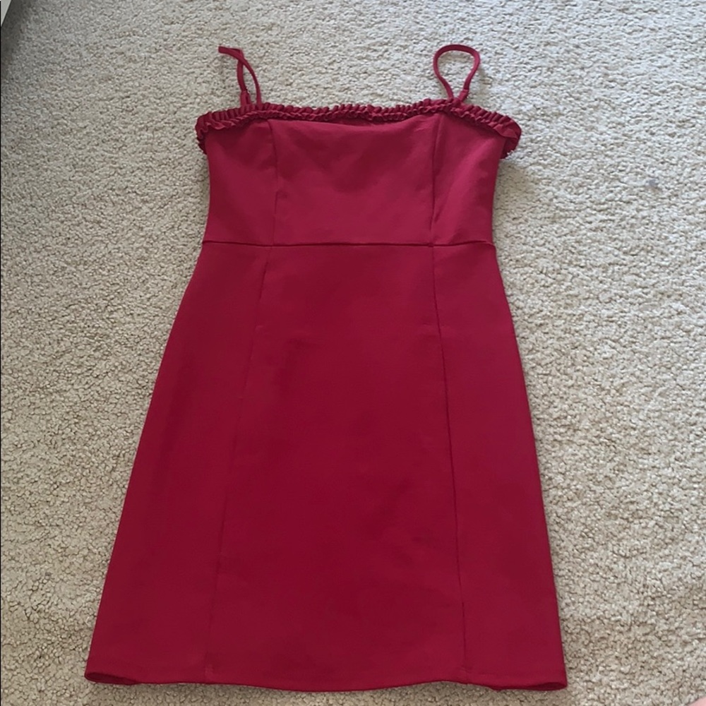 Adorable mini wine colored dress